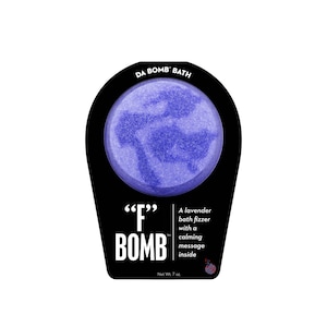The "F" Bomb, Bath Bomb, Bath Fizzer, Bath Fizzie, Surprise Inside, Bath and Body, Lavender