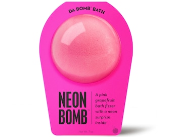 Neon Pink Bomb, Neon Pink Bath Bomb, Da Bomb, Bath Fizzer, Neon, Relax, Surprise inside, Bath and Body, Handmade