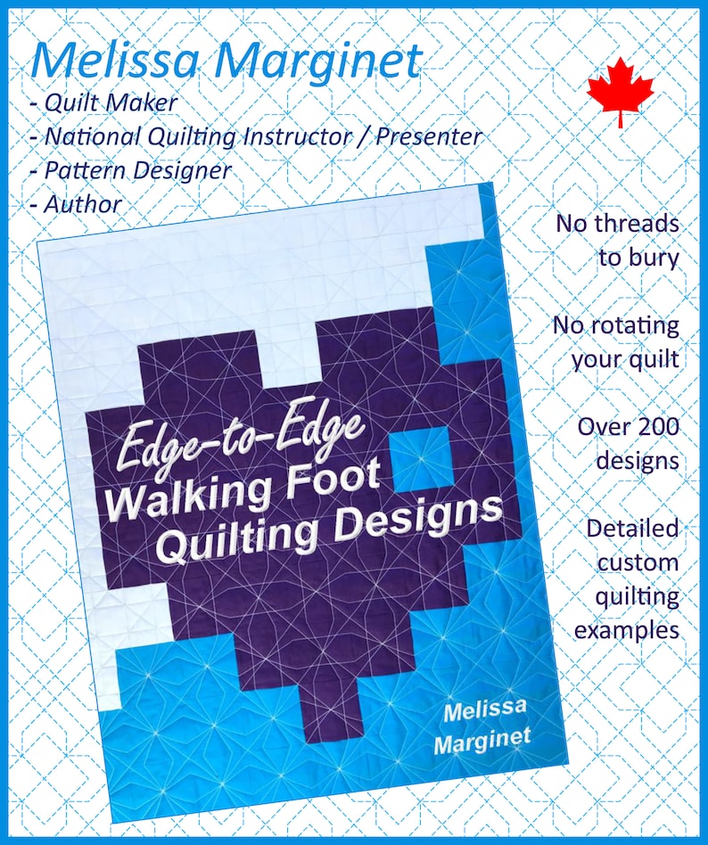 GET BOTH BOOKS Walking Foot Quilting Designs & Edge-to-Edge Walking Foot Quilting Designs image 4