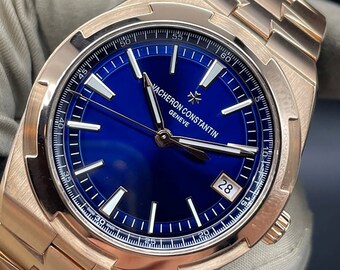 Vacheron Constantin Overseas Blue Dial sin usar, regalo para él, regalo para ella.