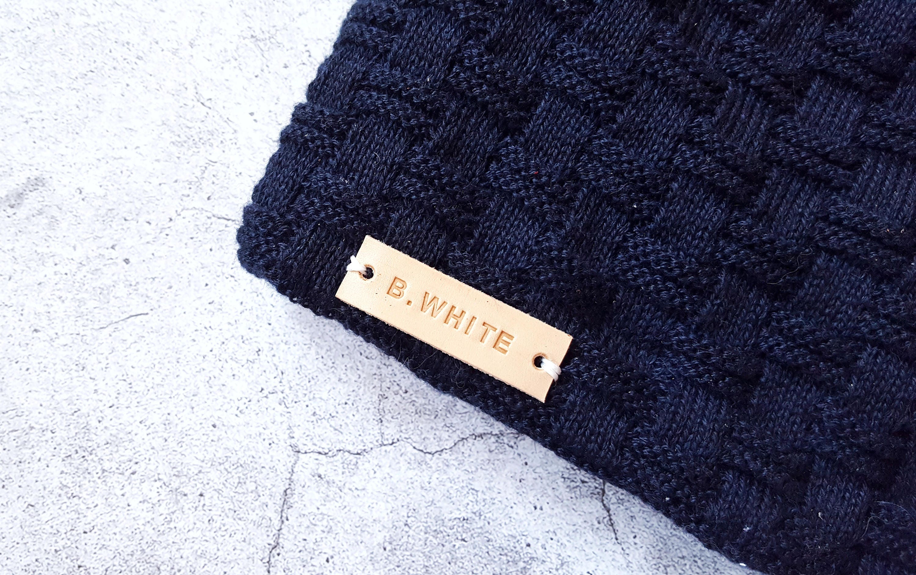 Custom Leather Label - Personalised Name Label - Personalised Initial…