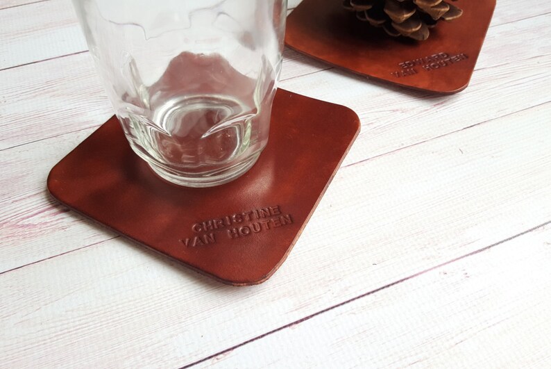 Custom Leather Coasters Personalized Drink Coasters Etsy Australia