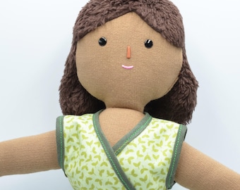 Anatomically Correct Woman Doll: Handmade Educational Tool. Doll with breasts and genitals.