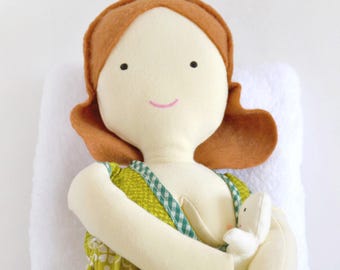 Mother Birthing demo doll with newborn baby -  Pregnant doll - Giving birth doll - Educational doll - Doula tool - Teaching tool