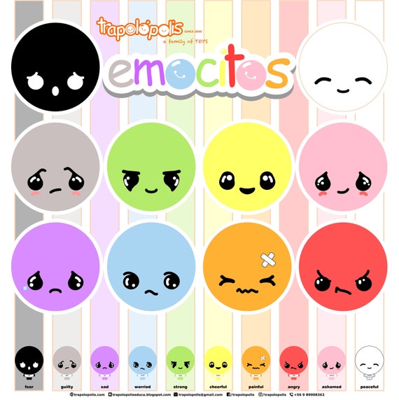 Set De Chapitas Chapitas De Emociones Pin De Caritas Etsy