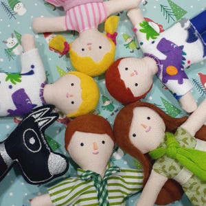 Mini Size dolls for dollhouse. Make Your Own Family. Custom dolls. Little people for Dollhouses - 1/16 scale and 1/12 - Personalized gift