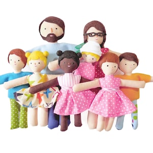 Personalized Dolls _ Little custom dolls for dollhouse _ Make your own family of dolls. Custom dolls _ Personalized gift for family toddlers