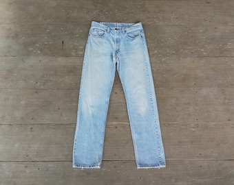 Vintage 80s Levis 505 Jeans W32 L32: Faded Denim, Made in USA