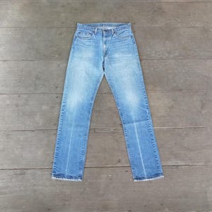 Vintage 60s Levi&#39;s 505 single stitch W33 L34.5: Faded ,Talon Zipper, USA