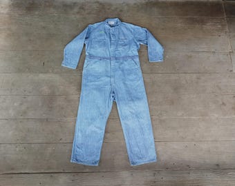 Vintage HBT Coveralls: Union Made Work Jumpsuit, Size 52