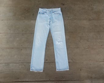 Vintage 80s Levis 505 Jeans: USA Made Orange Tab Denim (W33 L29