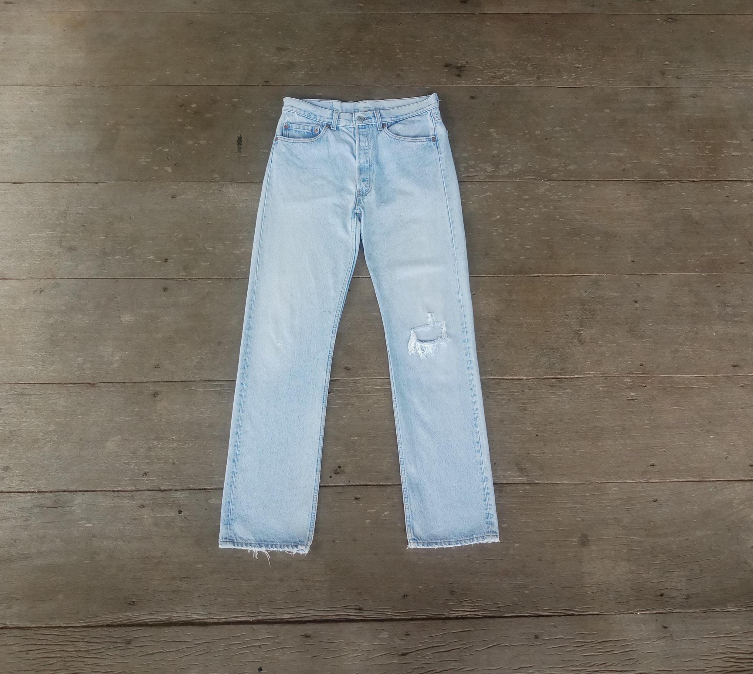 Vintage 90s Levi's 501xx W33 L32: Faded ,ripped, USA Made - Etsy