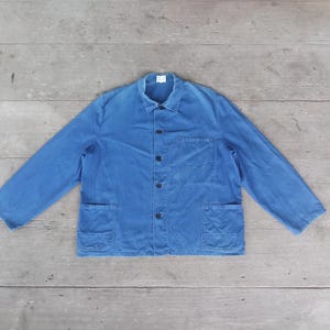 Vintage 70s HBT Work Jacket Sanfor size Pit 26&quot; ,French work jacket ,Workers Coat