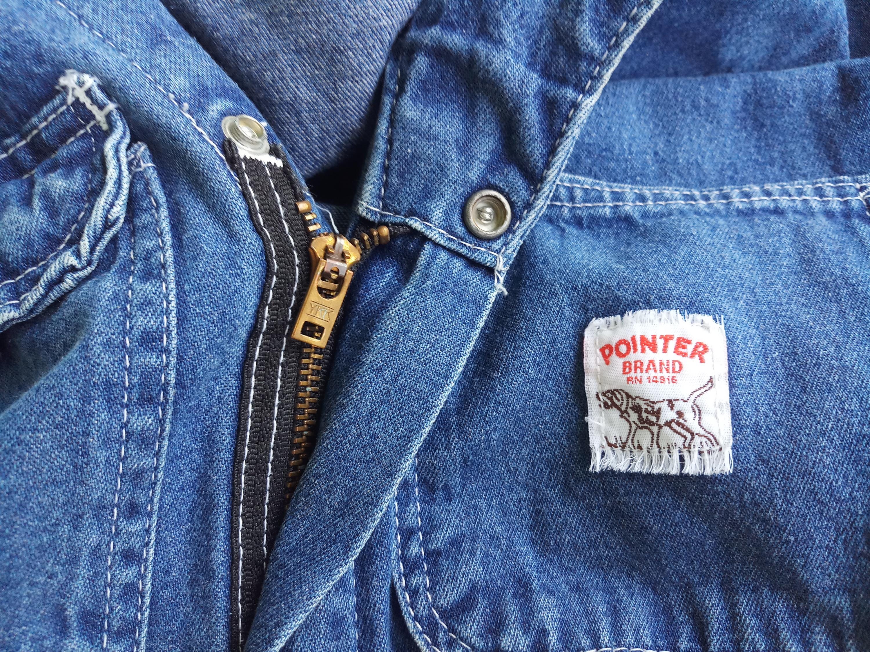 Vintage Pointer Denim Coveralls: USA Made Workwear Jumpsuit, C48