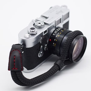 TorMake Hand strap wrist strap from rope and Genuine leather for all Film,Digital,Mirrorless Camera Strap,Black and Olive or Green