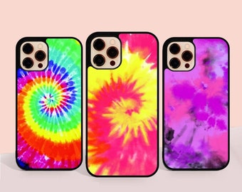 Tie Dye Phone Case, Hippie Tie Dye Cover fit for iPhone 15 Pro Max, 14, 13, 12, 11, XS, XR, Samsung S23 Plus, S22, S21, Google Pixel 7, 6A