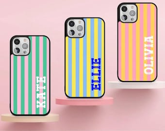 Custom Striped Phone Case, Vertical Lines Cover, iPhone 15 Pro Max, 14, 13, 12
