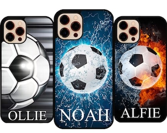 Personalised Football Phone Case available in iPhone 7, iPhone 8, iPhone SE (2020) iPhone SE (2022) Aesthetic Football Case, Hard Cover