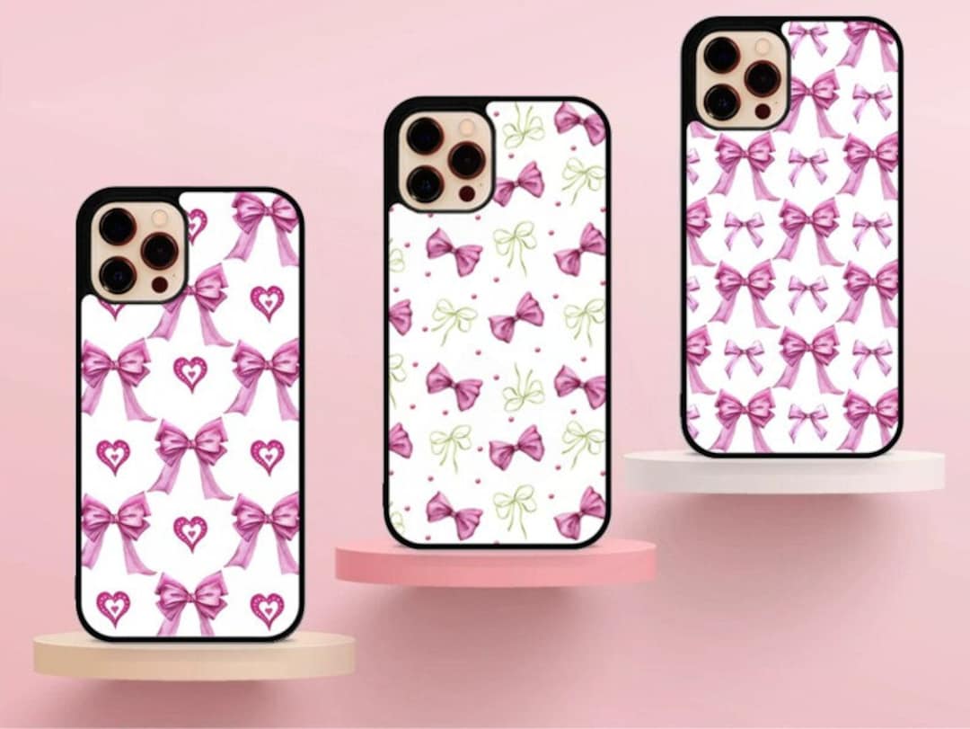Pink Bow Coquette Phone Case Coquette Bow Cover Fit for iPhone 15 Pro