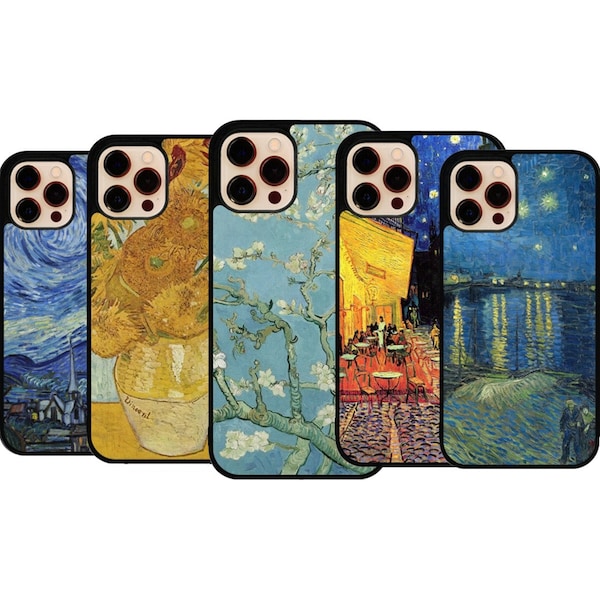 Vincent Van Gogh Phone Case, Iconic Art Cover fit for iPhone 14 Pro, 13, 12, Samsung S22 Plus, S21, S20, Google Pixel 7, 6