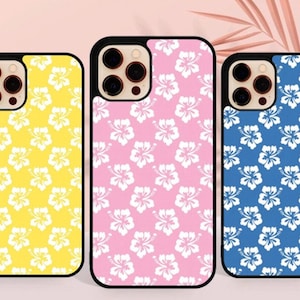 Hibiscus Phone Case Hawaiian Flower Cover for iPhone 16 Pro Max, 16, 15, 14, 13, 13 Mini, 12 11, Samsung S23, Pixel 6 Pro, 5 XL, 5, 4 XL, 4