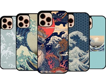 Japanese Wave Phone Case Kanagawa Wave Cover Fit for iPhone