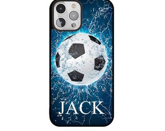 Personalized Football Phone Case, Soccer Ball, Boys and Girls