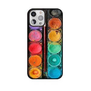 Watercolor Palette iPhone & Galaxy Phone Case: Flexible Silicone, Durable Print