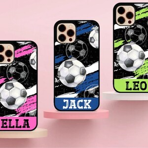 Personalised Football Phone Case available in iPhone & android Samsung, Google Pixel, Boys Football Case, Girls Football Case, Football Gift