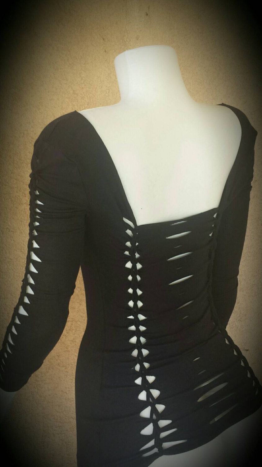 Long Sleeve Black Cut up Tshirt Inspired by Adam Saaks. Etsy