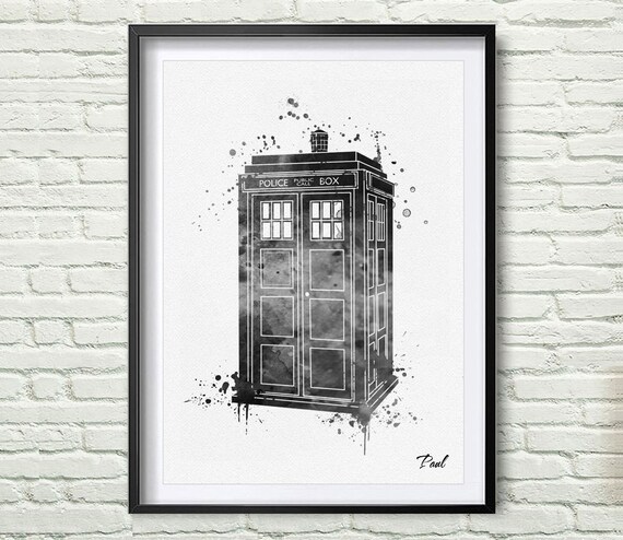 Doctor Who Home Decor Watercolor Art Gift Doctor Who Etsy
