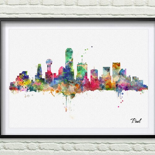 Dallas Skyline Wall Art Dallas Photography Dallas Texas Art Etsy