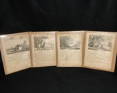 18th Century AESOP S FABLES Set Of 4 Pages