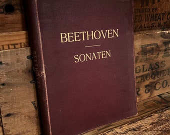 19th Century L.VAN BEETHOVEN Piano Music Book SONATEN Leipzig C.F. PETERs