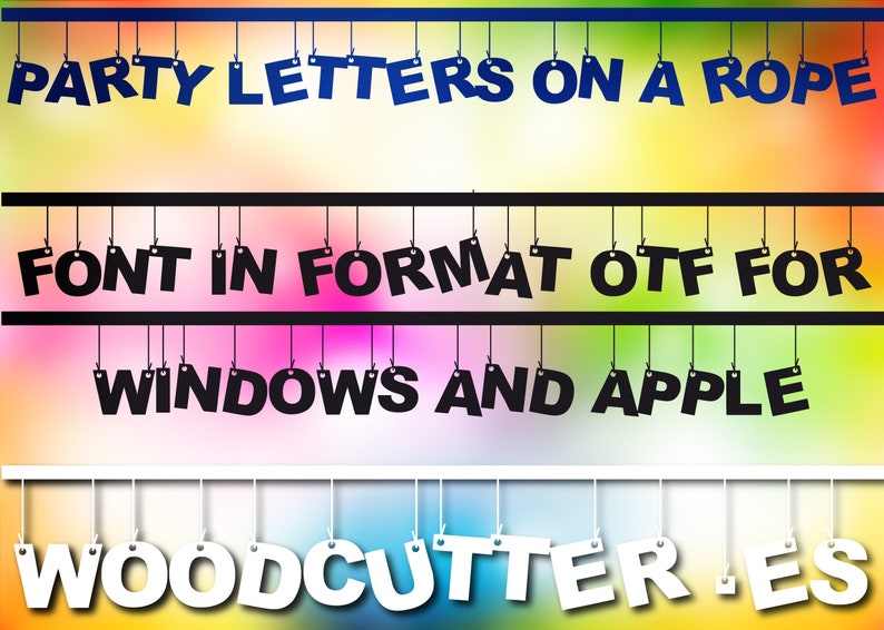 Party Letters on a Rope Font image 2