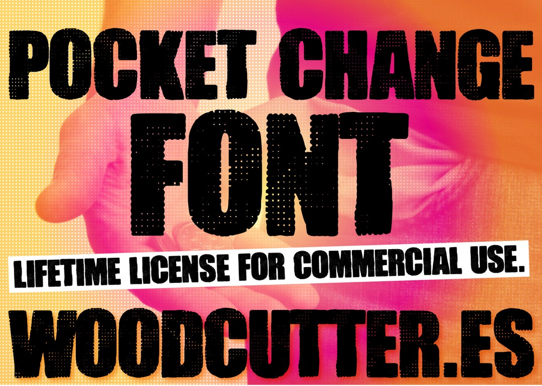 POCKET CHANGE Font Etsy