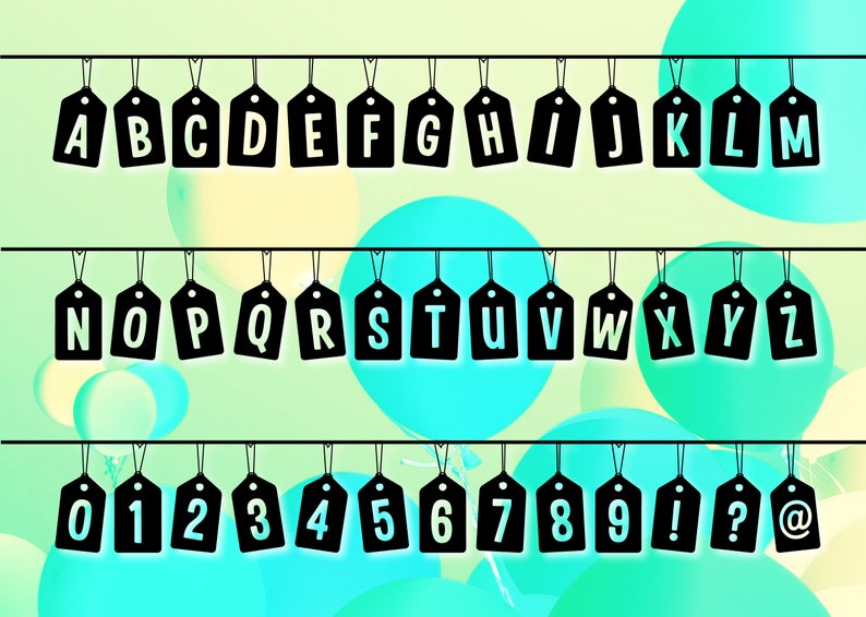 Tags on a Rope Font image 3