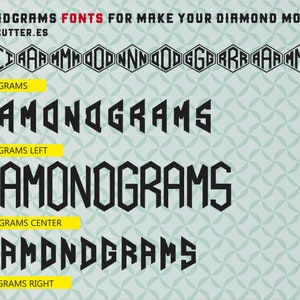 DIAMONDGRAMS complete SET FONT, make your Diamond Monogram imagen 2