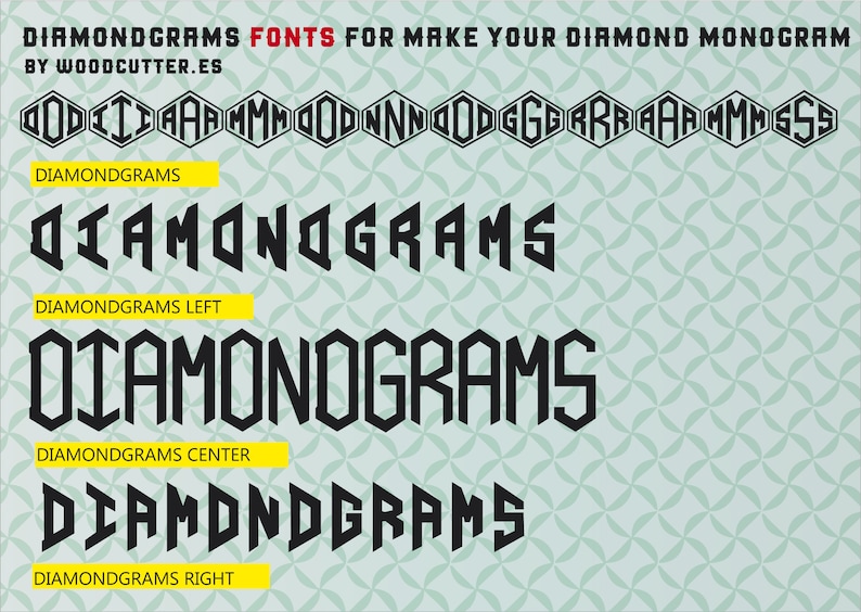 DIAMONDGRAMS complete SET FONT make your Diamond Monogram image 2