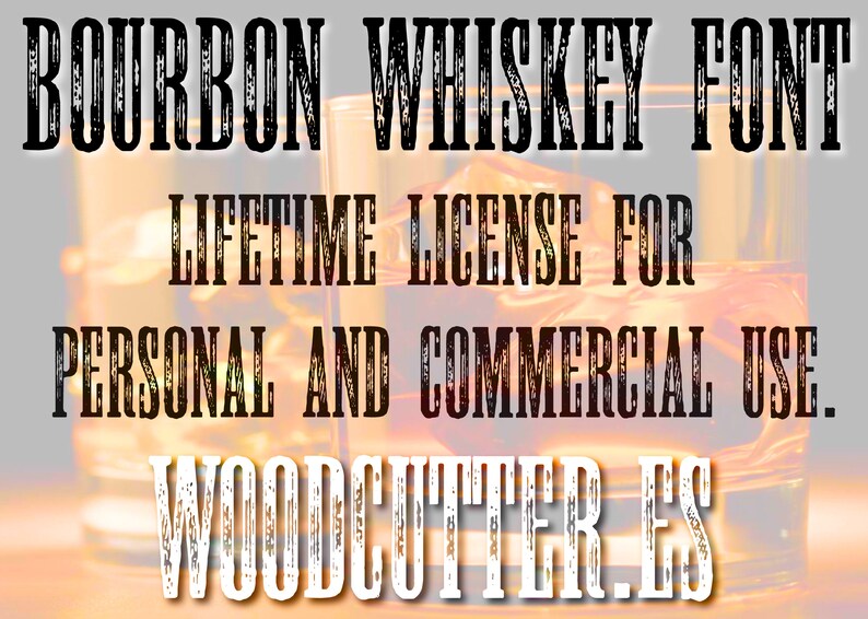 Bourbon Whiskey Font imagen 2