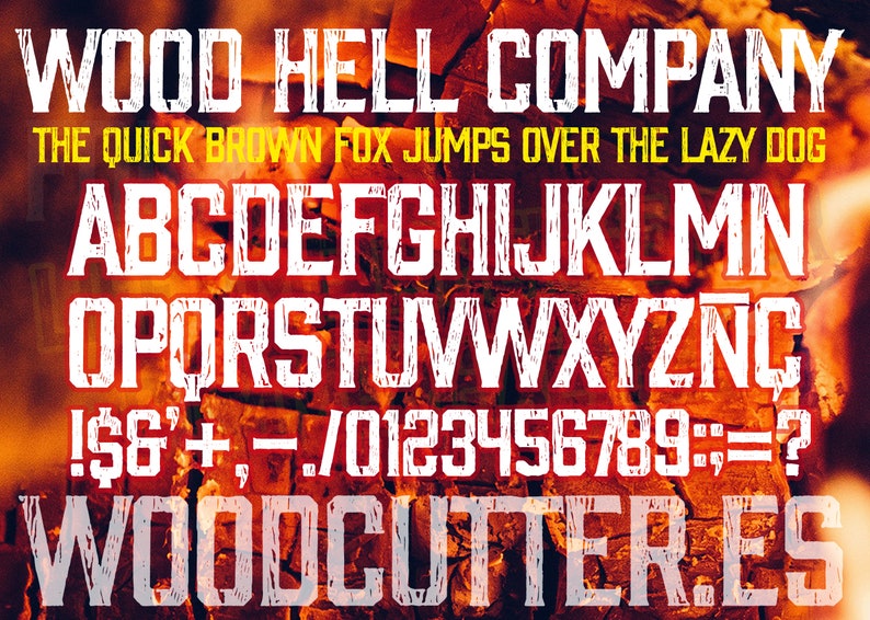 Wood Hell Company Font imagen 3