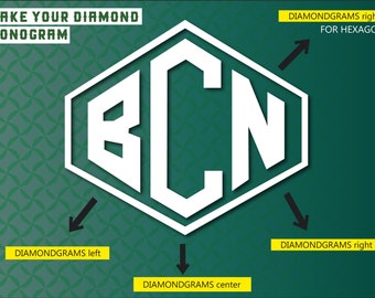 DIAMONDGRAMS complete SET FONT, make your Diamond Monogram