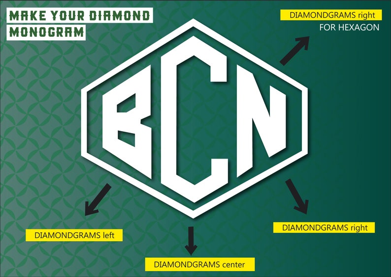 DIAMONDGRAMS complete SET FONT make your Diamond Monogram image 1