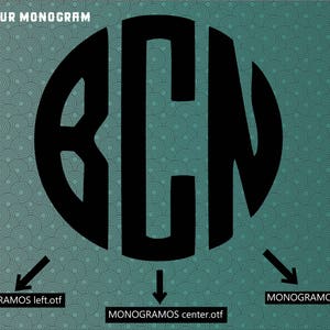 MONOGRAMOS COMPLETE FONT set for make your Monogram. imagen 2
