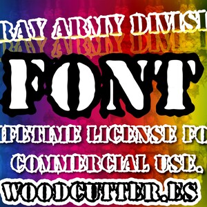 SPRAY ARMY DIVISION Font.