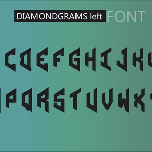 DIAMONDGRAMS complete SET FONT, make your Diamond Monogram imagen 5