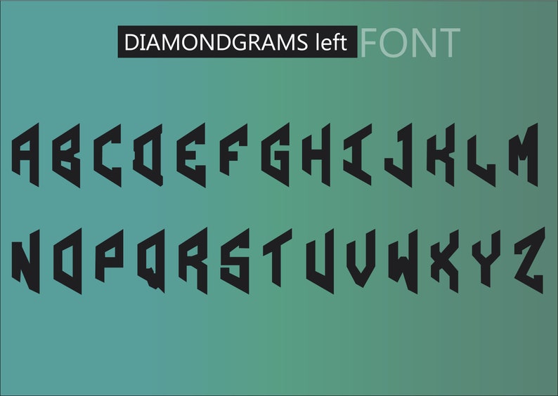 DIAMONDGRAMS complete SET FONT, make your Diamond Monogram imagen 5