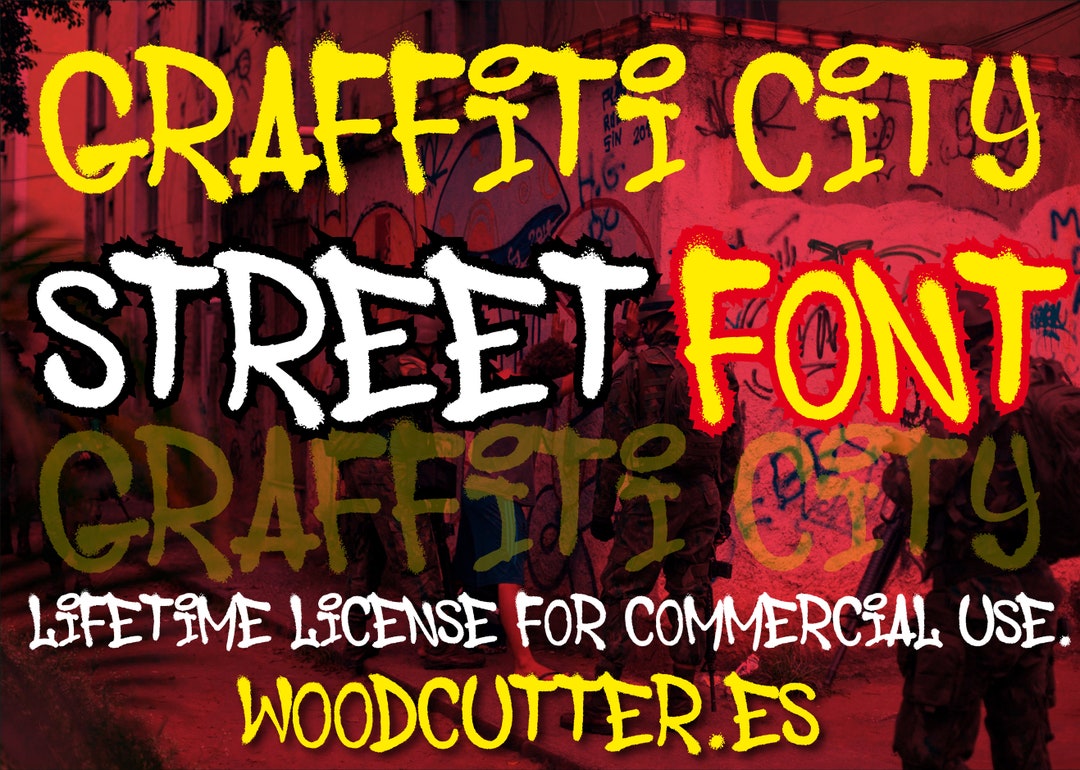 Graffiti City Font Etsy