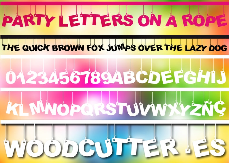Party Letters on a Rope Font image 3