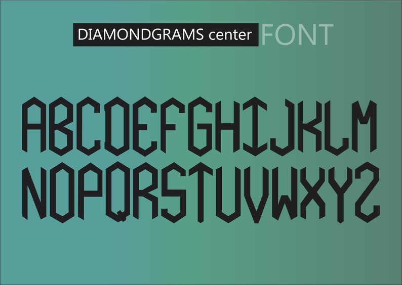 DIAMONDGRAMS complete SET FONT, make your Diamond Monogram imagen 6